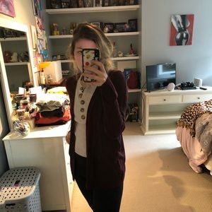 NWOT h&m maroon cardigan